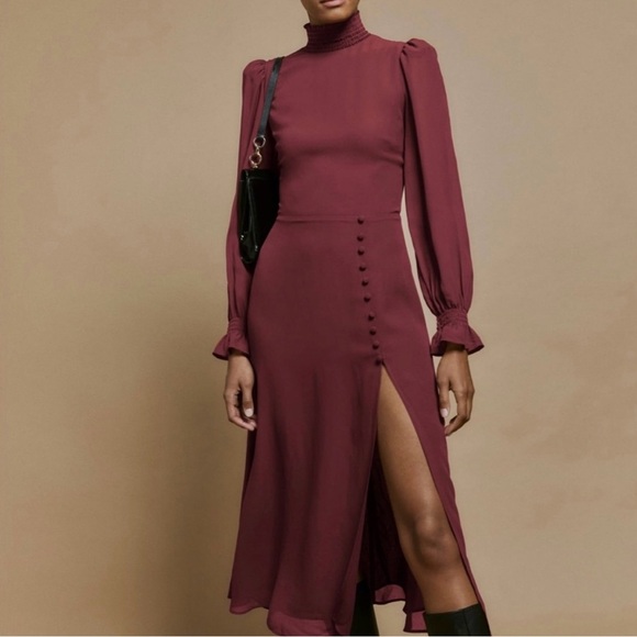Reformation Stevie Dress in Plum - Picture 1 of 10